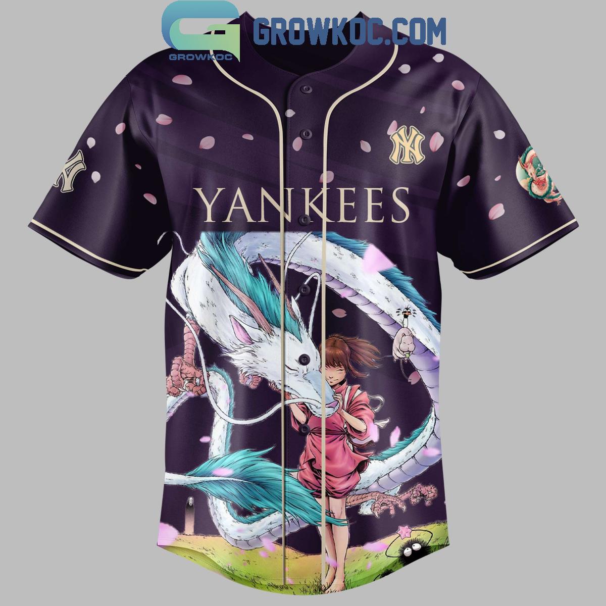 New York Yankees x Spirited Away Studio Ghibli 2025 Baseball Jersey baseball jersey product view 2