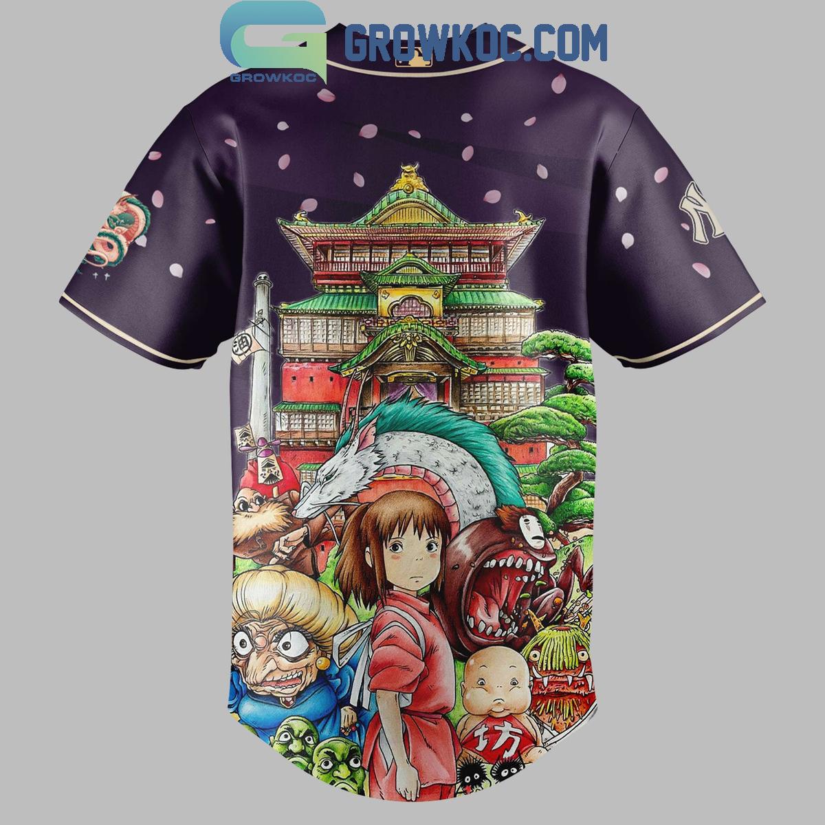 New York Yankees x Spirited Away Studio Ghibli 2025 Baseball Jersey baseball jersey product view 3
