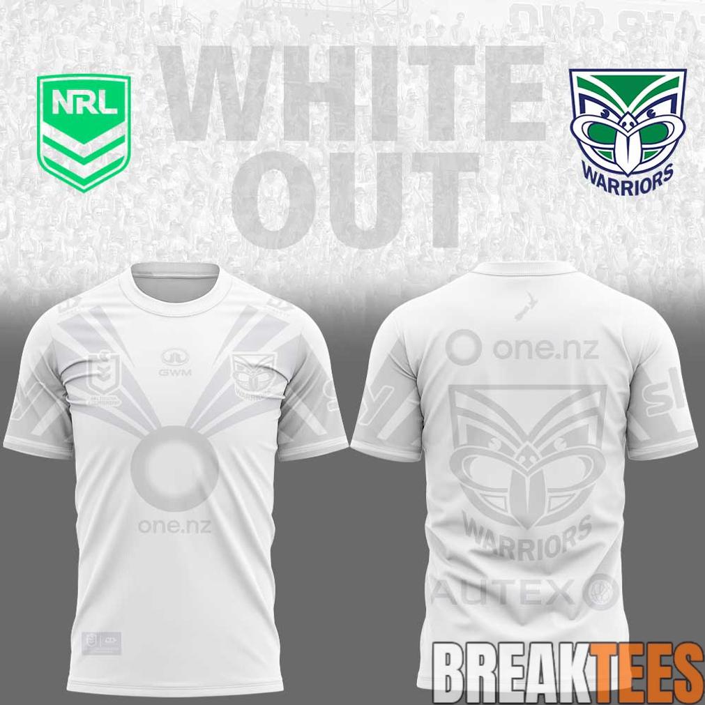 New Zealand Warriors White out NRL Limited Edition 3D T-Shirt Unisex T-shirt, Sweatshirt, Hoodie, Long Sleeve Tee - T-Shirt, Sweatshirt, Hoodie