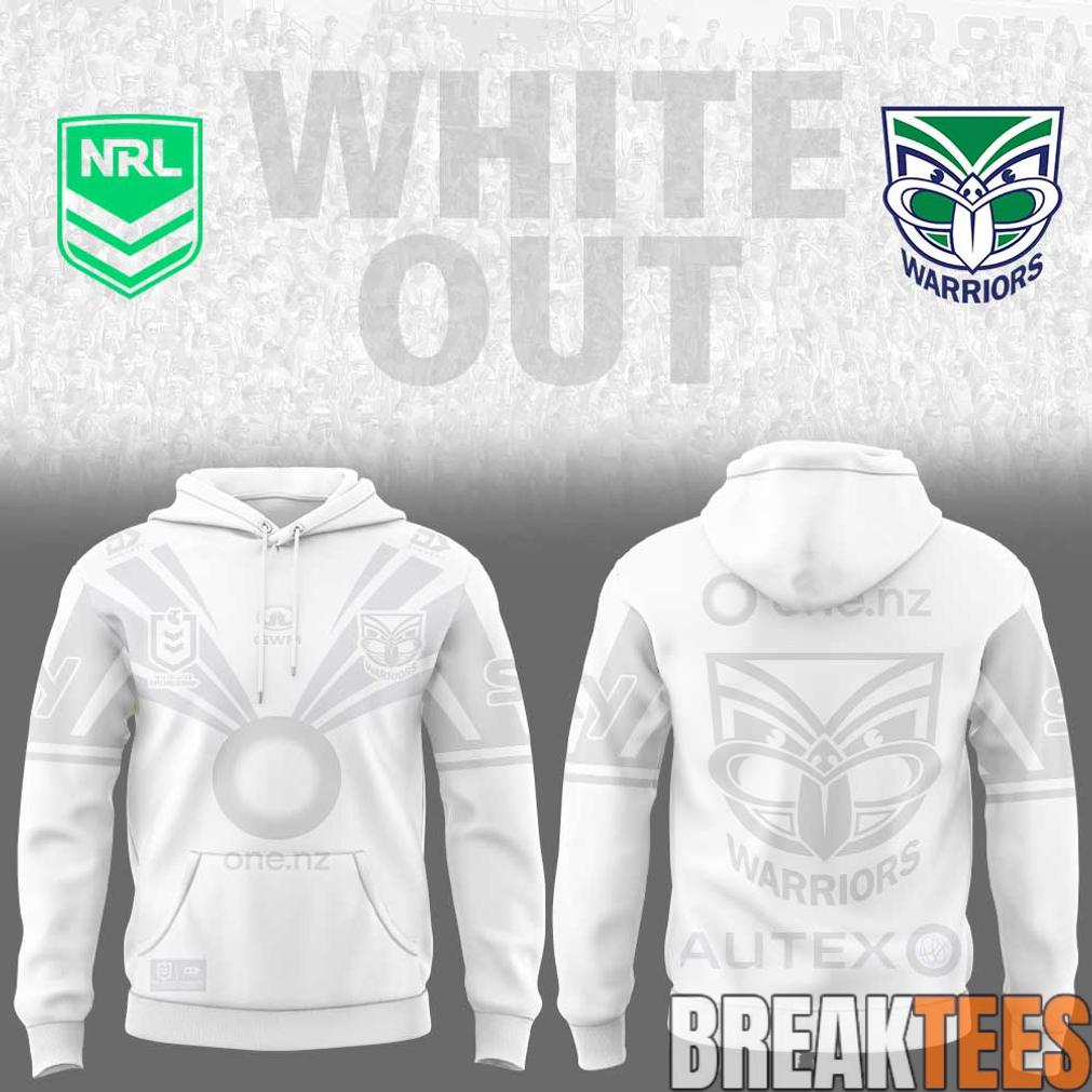 New Zealand Warriors White out NRL Limited Edition Hoodie Unisex T-shirt, Sweatshirt, Hoodie, Long Sleeve Tee - T-Shirt, Sweatshirt, Hoodie
