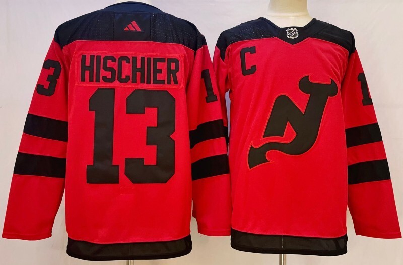 New Jersey Devils #13 Nico Hischier Style 5 Hockey Jersey hockey jersey product view 1