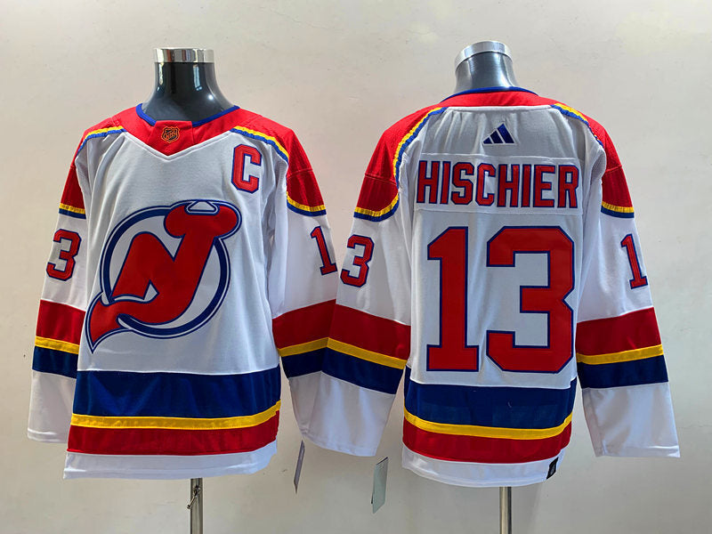 New Jersey Devils #13 Nico Hischier Style 7 Hockey Jersey hockey jersey product view 1