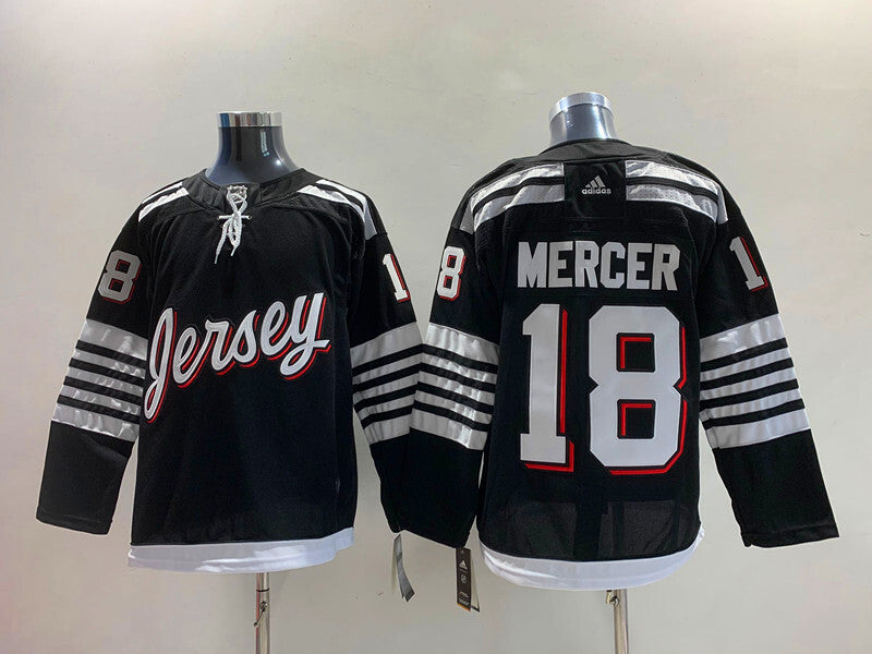 New Jersey Devils #18 Dawson Mercer Hockey Jersey hockey jersey product view 1