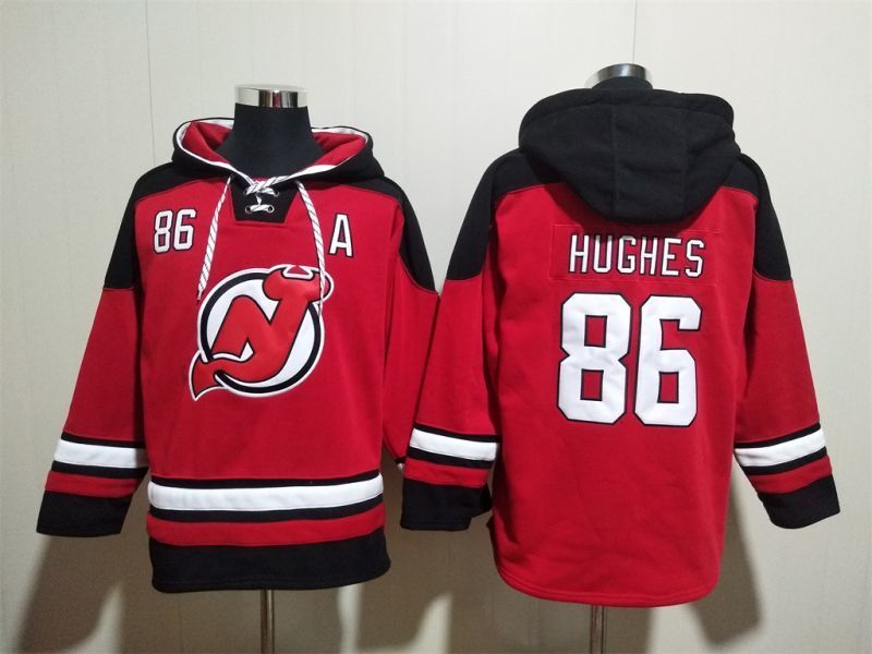 New Jersey Devils #86 Jack Hughes Hockey Jersey hockey jersey product view 1