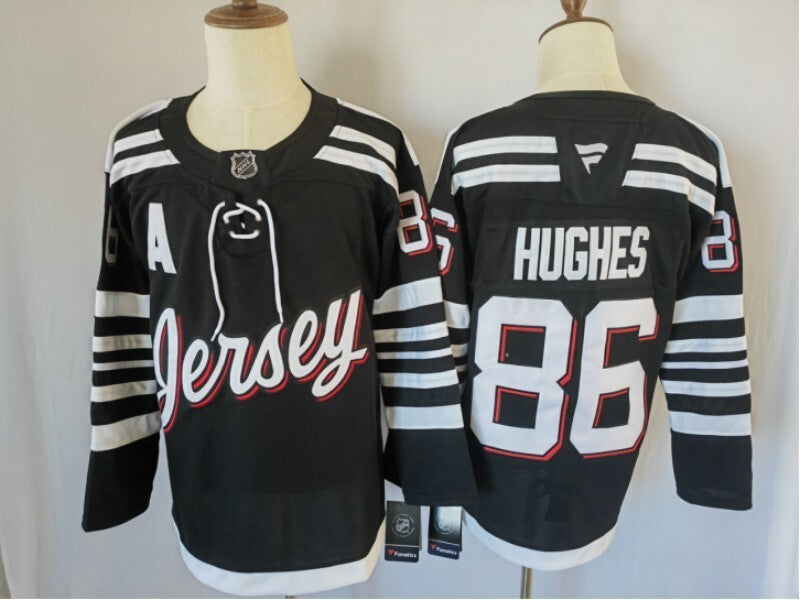 New Jersey Devils #86 Jack Hughes Style 1 Hockey Jersey hockey jersey product view 1