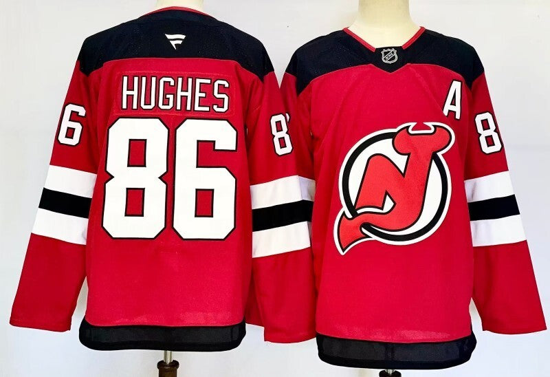 New Jersey Devils #86 Jack Hughes Style 4 Hockey Jersey hockey jersey product view 1