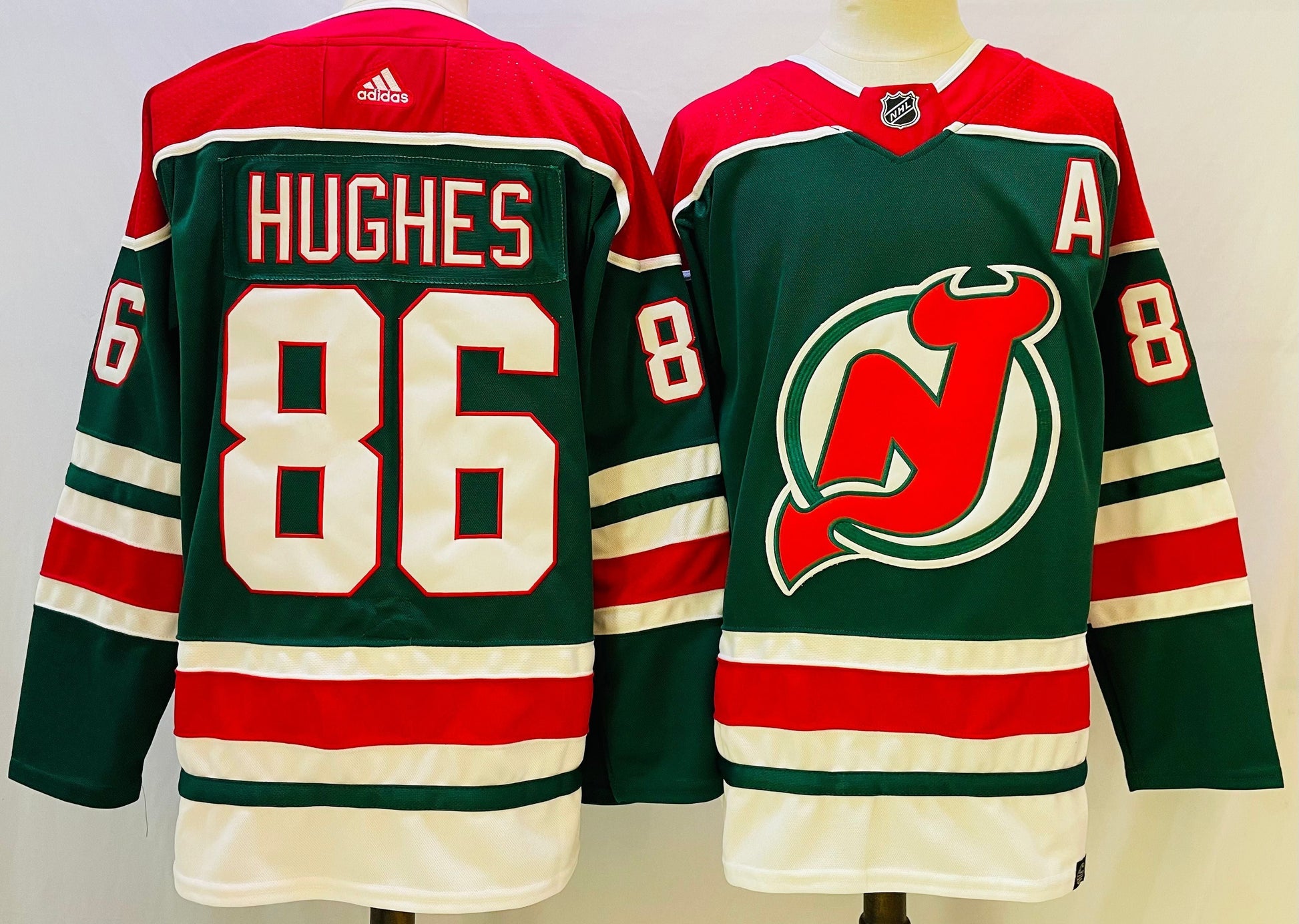 New Jersey Devils #86 Jack Hughes Style 8 Hockey Jersey hockey jersey product view 1