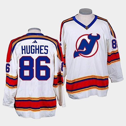 New Jersey Devils #86 jack-hughes-white-reverse-retro-2.0-replica-jersey Hockey Jersey hockey jersey product view 1