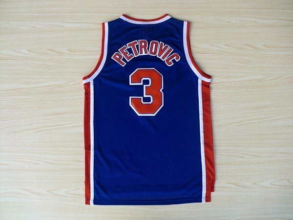 New Jersey Nets #3 Petrovic Style 2 Basketball Jersey basketball jersey product view 1