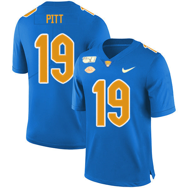 New Legend Edition Pitt #19 Blue College Football Jersey football jersey product view 1