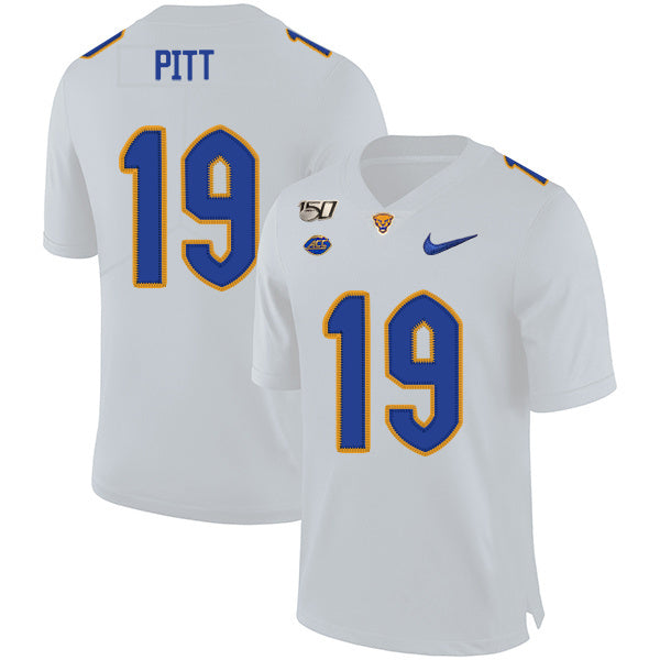 New Legend Edition Pitt #19 White College Football Jersey football jersey product view 1