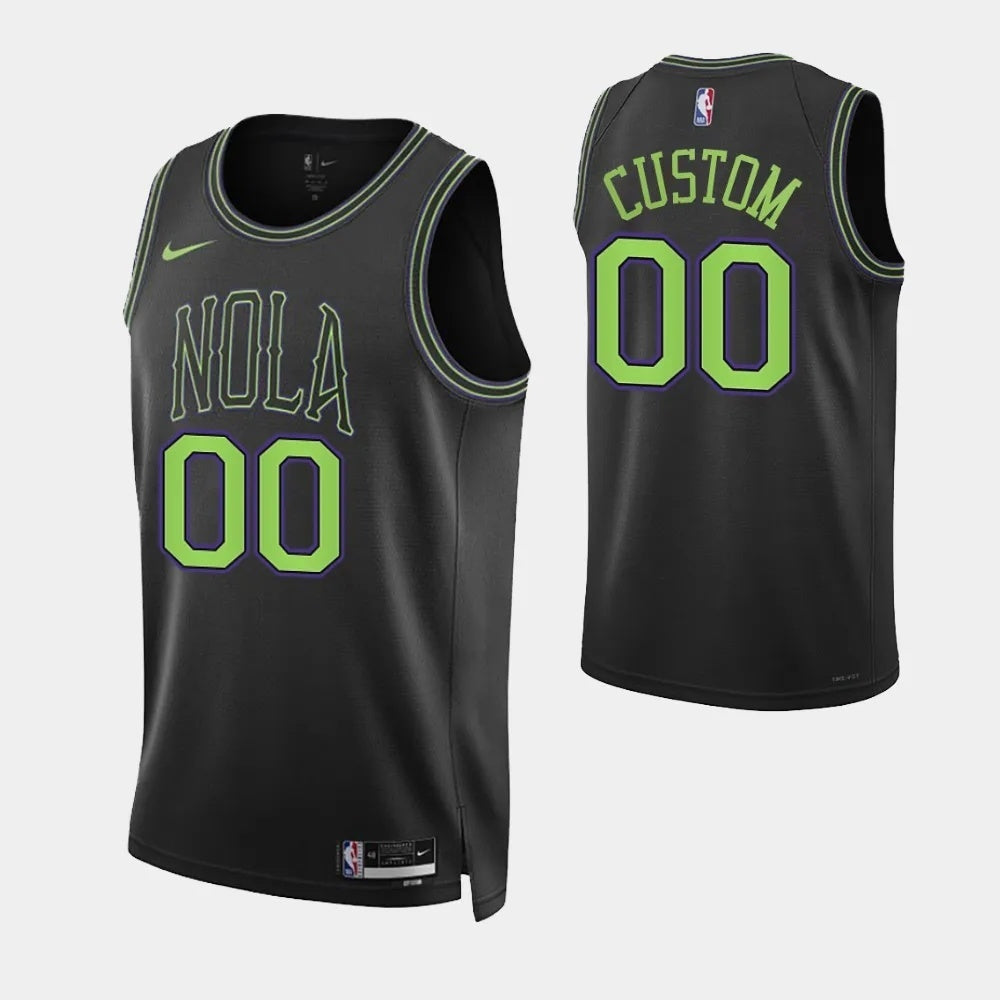 New Orleans Pelicans Custom 2023-24 City Edition Swingman Jersey Basketball Jersey basketball jersey product view 1