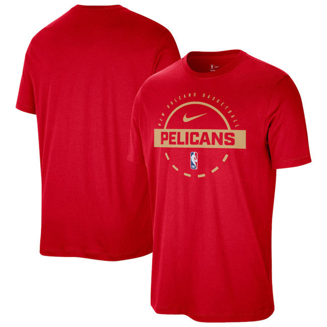 New Orleans Pelicans Red Practice T-Shirt Basketball Jersey basketball jersey product view 1