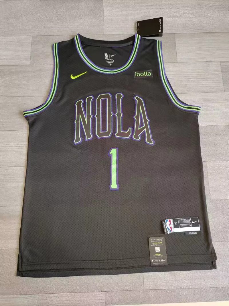 New Orleans Pelicans #1 Zion Williamson 24 Season Pelicans 1 City Edition Style 2 Basketball Jersey basketball jersey product view 1