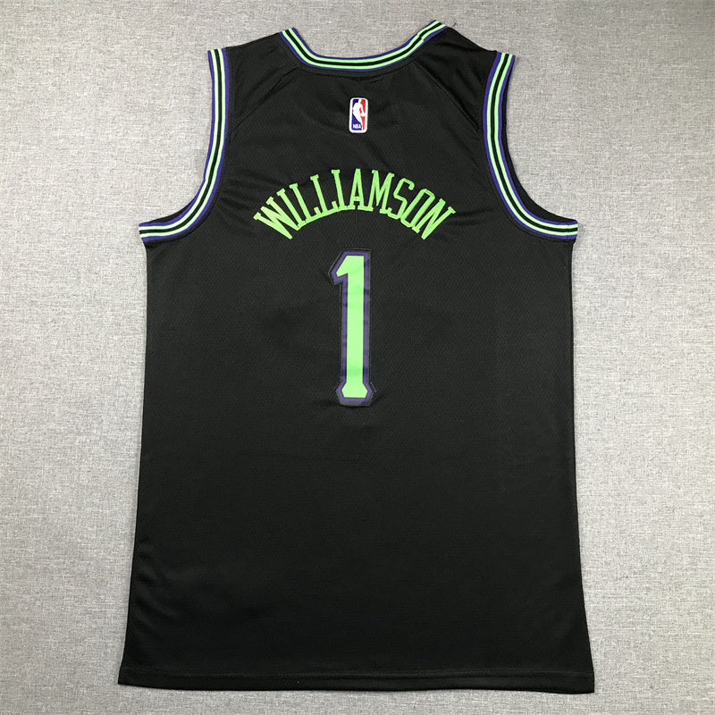 New Orleans Pelicans #1 Zion Williamson Pelicans 1 Black City S-XXL Style 1 Basketball Jersey basketball jersey product view 1