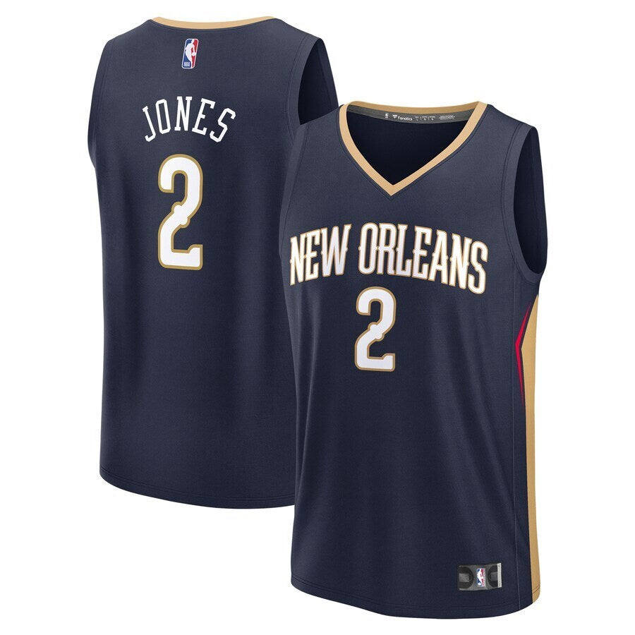 New Orleans Pelicans #2 Herbert Jones Replica Player Jersey - Icon Edition - Navy Basketball Jersey basketball jersey product view 1