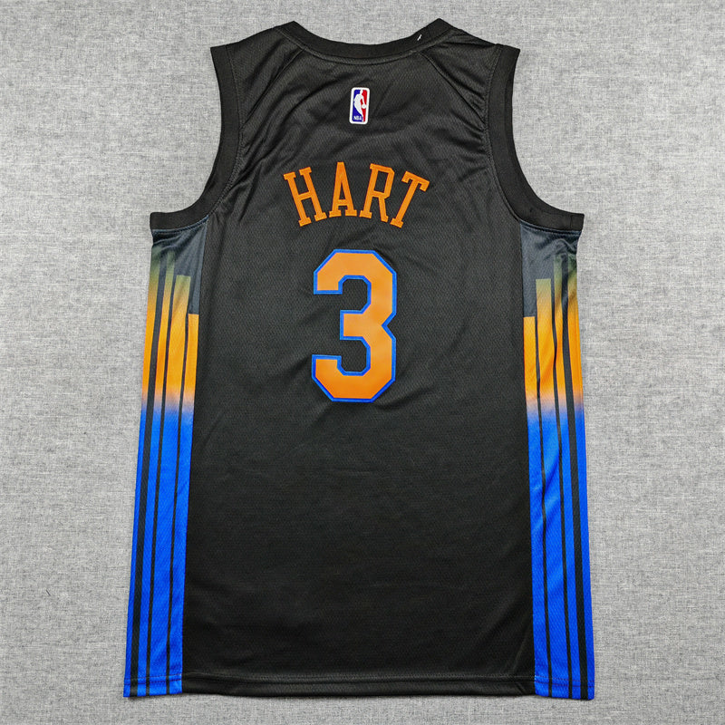 New Yok Knicks #3 Josh Hart 26 Knicks 3 Black Statement Edition Style 1 Basketball Jersey basketball jersey product view 1