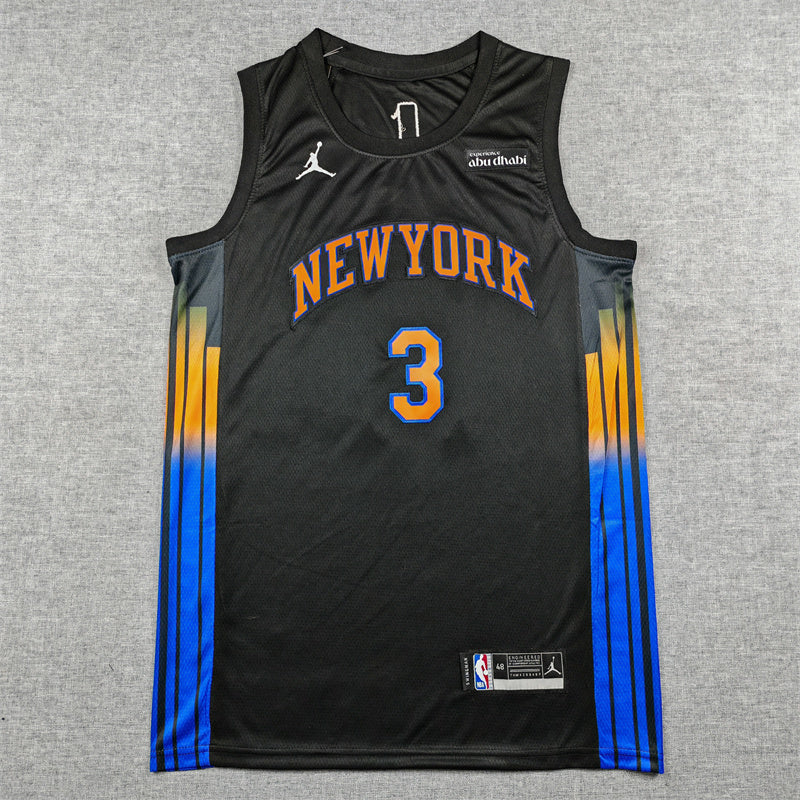New Yok Knicks #3 Josh Hart 26 Knicks 3 Black Statement Edition Style 2 Basketball Jersey basketball jersey product view 1