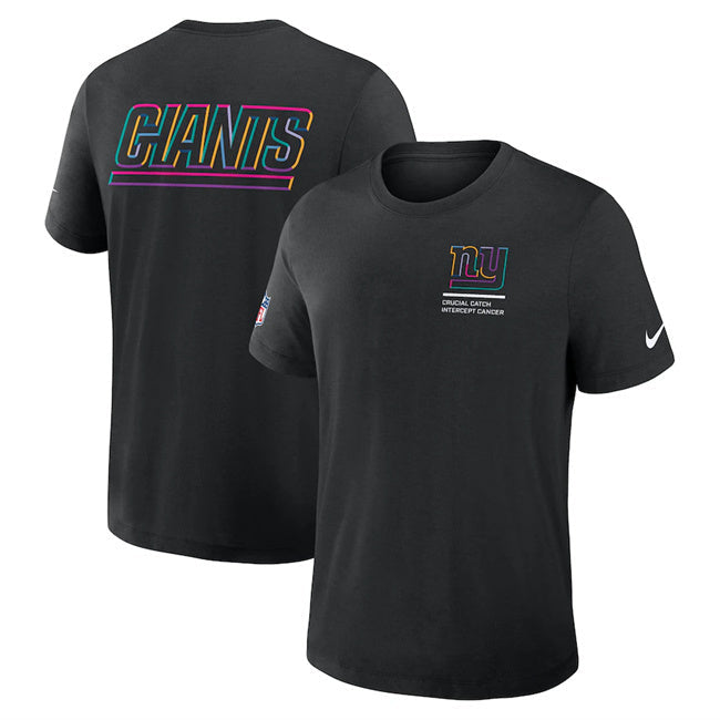 New York Giants Black 2025 Crucial Catch Tri-Blend Dri-FIT T-Shirt Football Jersey football jersey product view 1