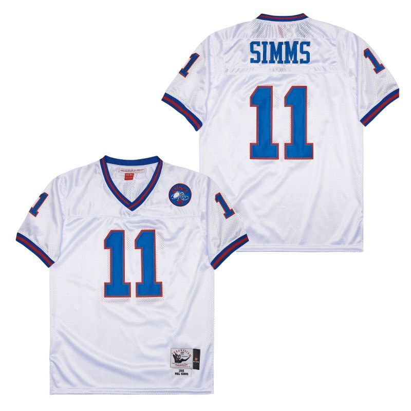 New York Giants #11 Phil Simms Giants simms 11 White Style 3 Football Jersey football jersey product view 1