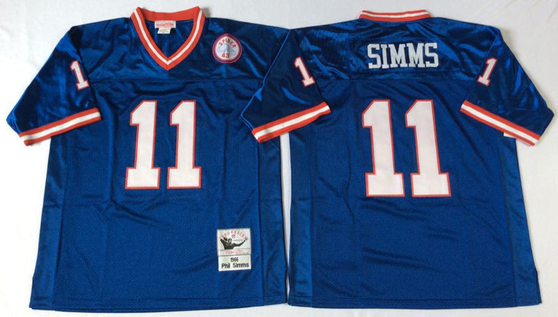 New York Giants #11 Phil Simms Throwback Style 2 Football Jersey football jersey product view 1