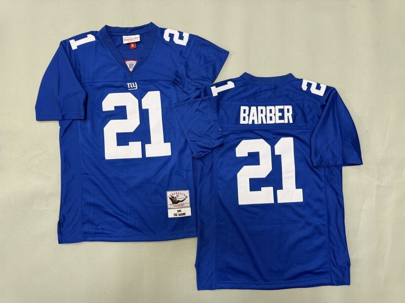 New York Giants #21 Tiki Barber New York Giants Style 1 Football Jersey football jersey product view 1