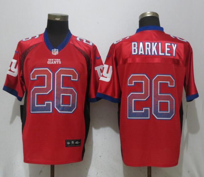 New York Giants #26 Saquon Barkley Drift Fashion Red Elite Jersey Football Jersey football jersey product view 1