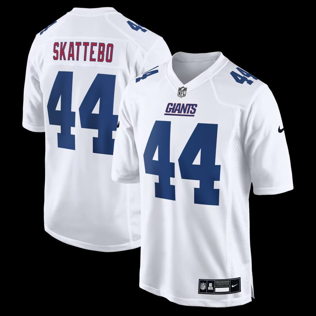 New York Giants #44 Cam Skattebo Fashion Game Jersey - White Football Jersey football jersey product view 1