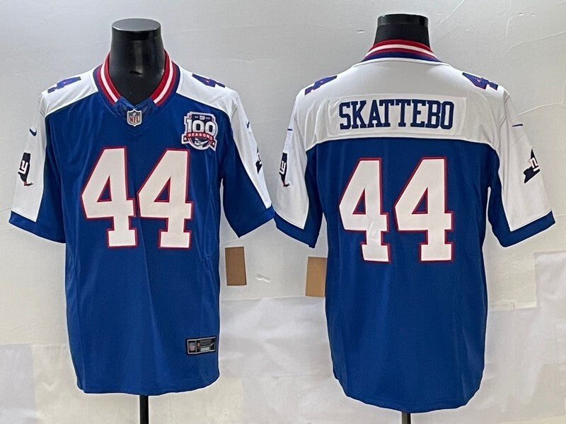 New York Giants #44 Cam Skattebo Giants Retro V3 Style 12 Football Jersey football jersey product view 1