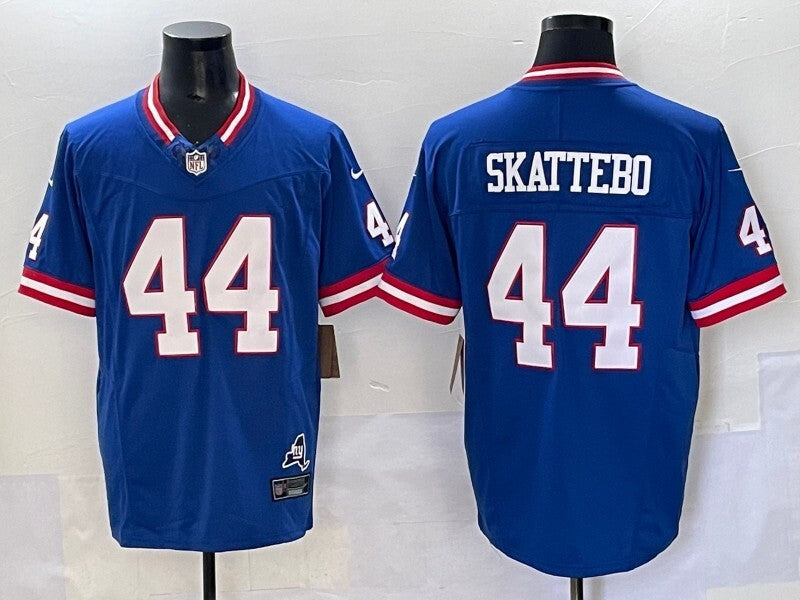 New York Giants #44 Cam Skattebo Giants Retro V3 Style 3 Football Jersey football jersey product view 1