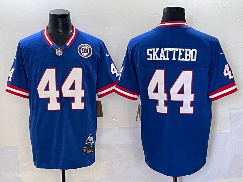 New York Giants #44 Cam Skattebo Giants Retro V3 Style 4 Football Jersey football jersey product view 1