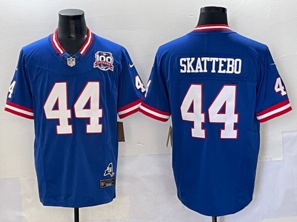New York Giants #44 Cam Skattebo Giants Retro V3 Style 9 Football Jersey football jersey product view 1