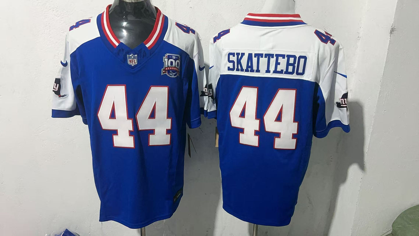 New York Giants #44 Cam Skattebo Style 6 Football Jersey football jersey product view 1