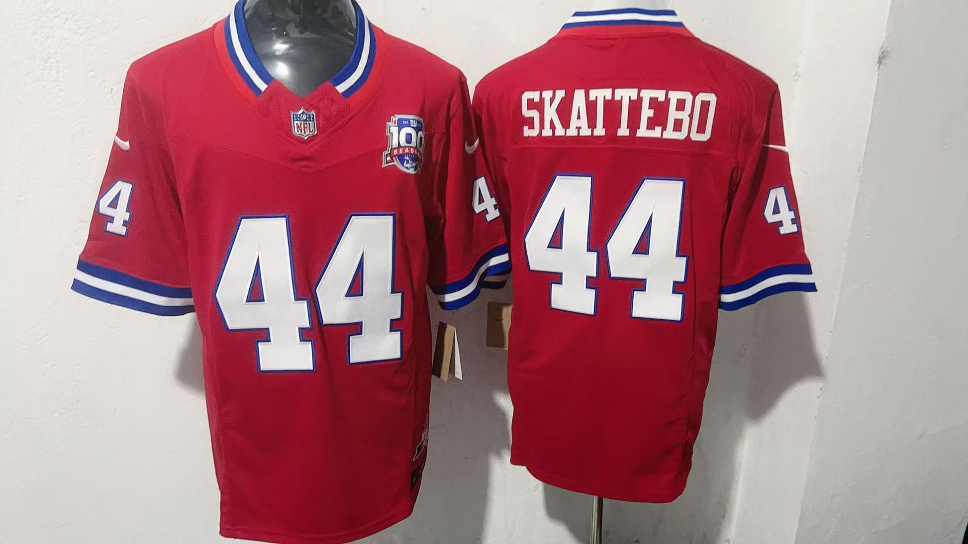 New York Giants #44 Cam Skattebo Style 8 Football Jersey football jersey product view 1
