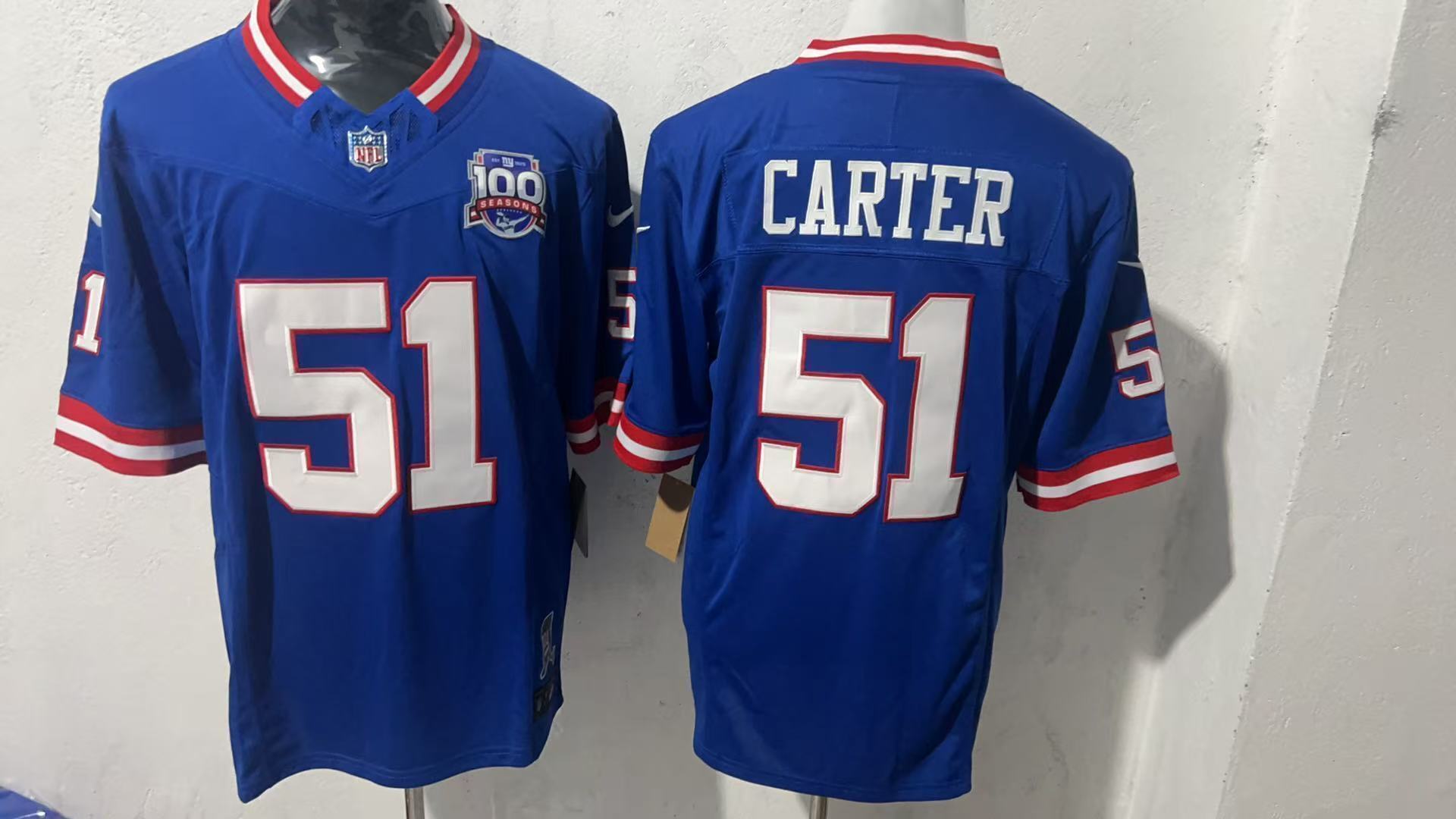 New York Giants #51 Abdul Carter Style 3 Football Jersey football jersey product view 1