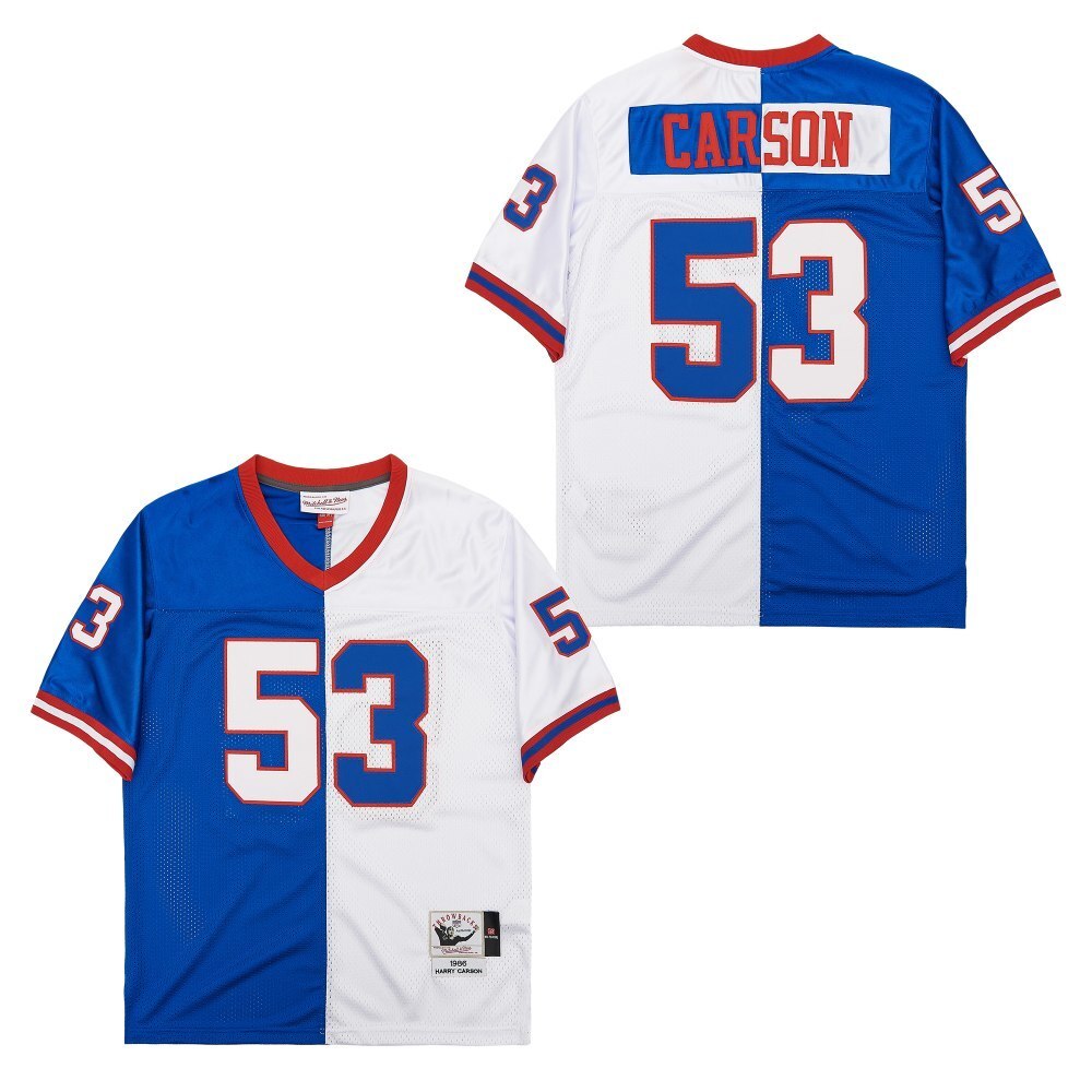 New York Giants #53 Harry Carson 53 Giants Retro Blue White 1986 Football Jersey football jersey product view 1