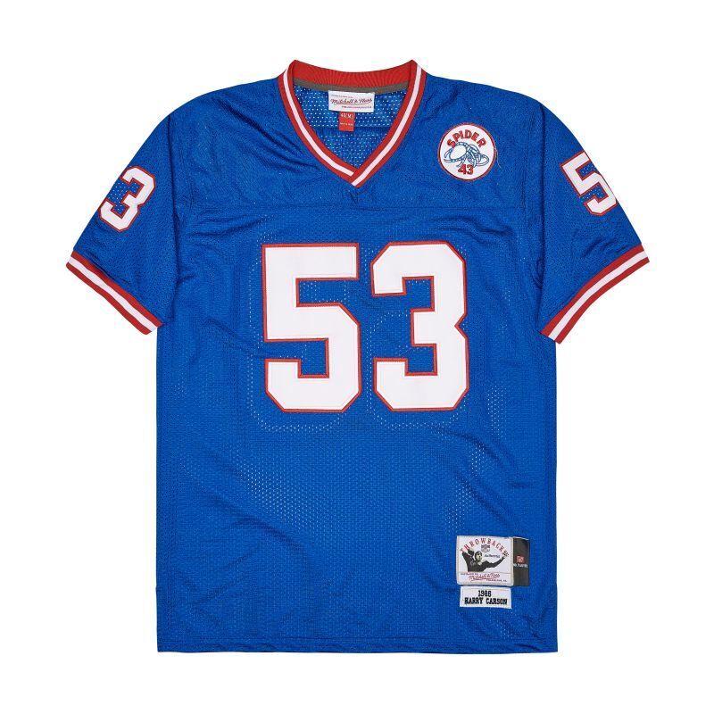 New York Giants #53 Harry Carson Giants simms 53 Blue Style 2 Football Jersey football jersey product view 1