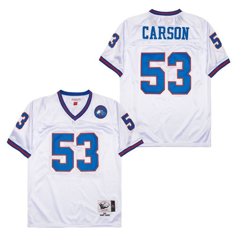 New York Giants #53 Harry Carson Giants simms 53 White Style 3 Football Jersey football jersey product view 1