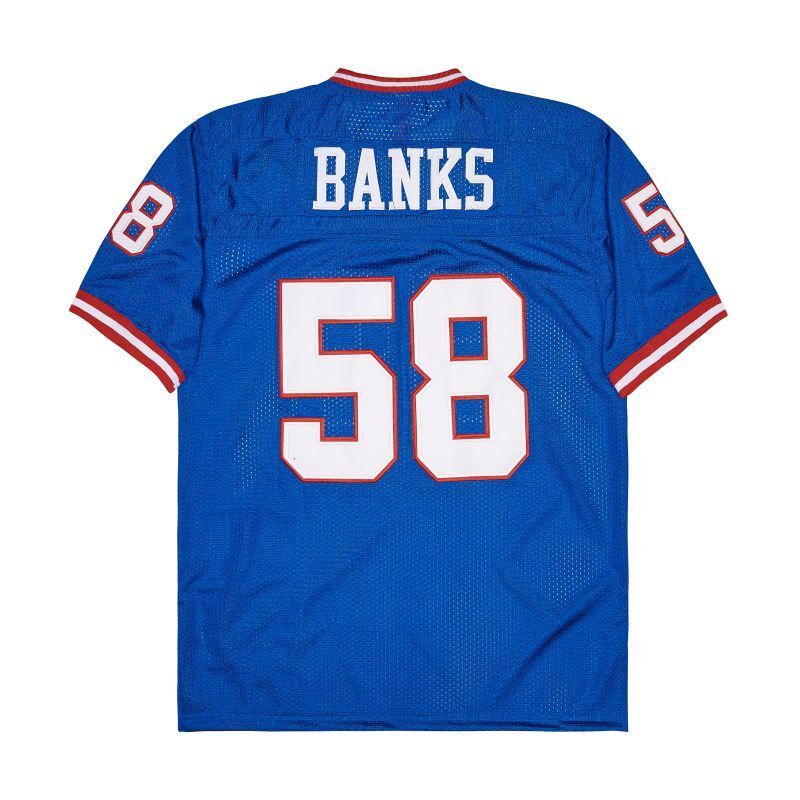 New York Giants #58 Carl Banks Giants simms 58 Blue Style 1 Football Jersey football jersey product view 1