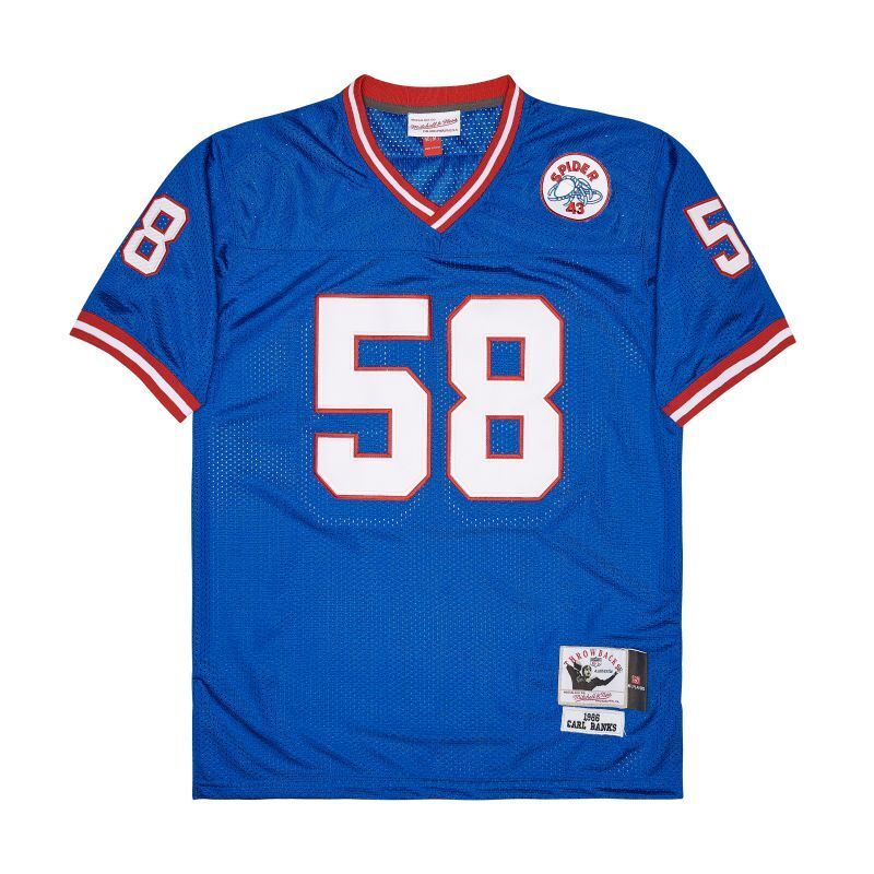 New York Giants #58 Carl Banks Giants simms 58 Blue Style 2 Football Jersey football jersey product view 1
