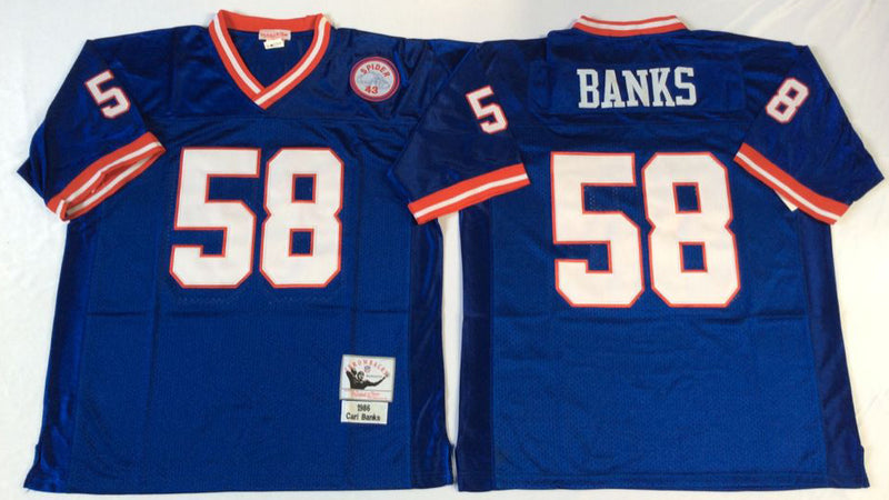 New York Giants #58 Carl Banks Throwback Style 2 Football Jersey football jersey product view 1
