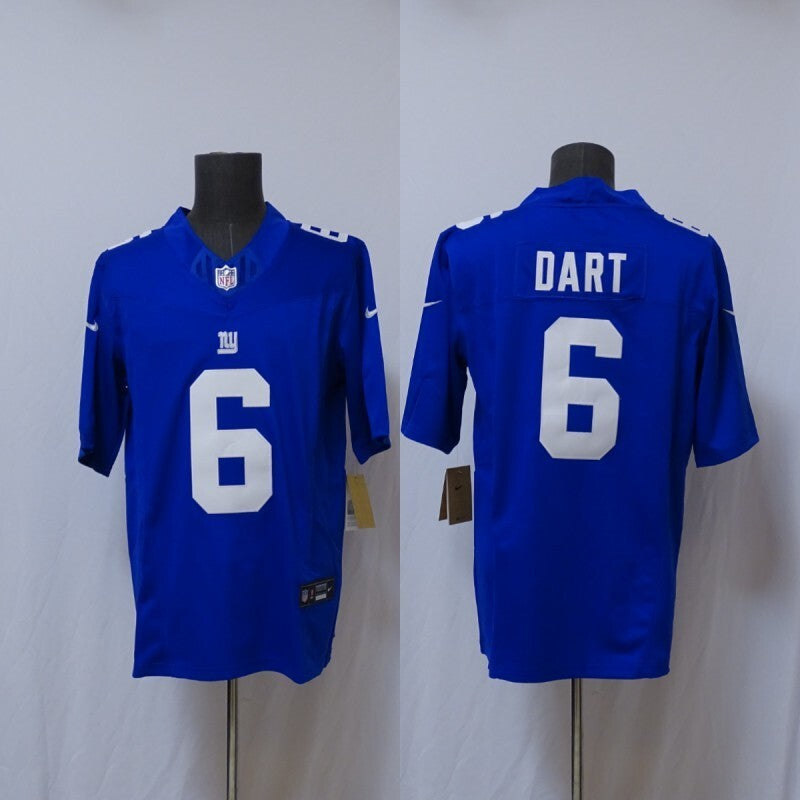 New York Giants #6 Jaxson Dart Giants 3 Edition Football Jersey football jersey product view 1