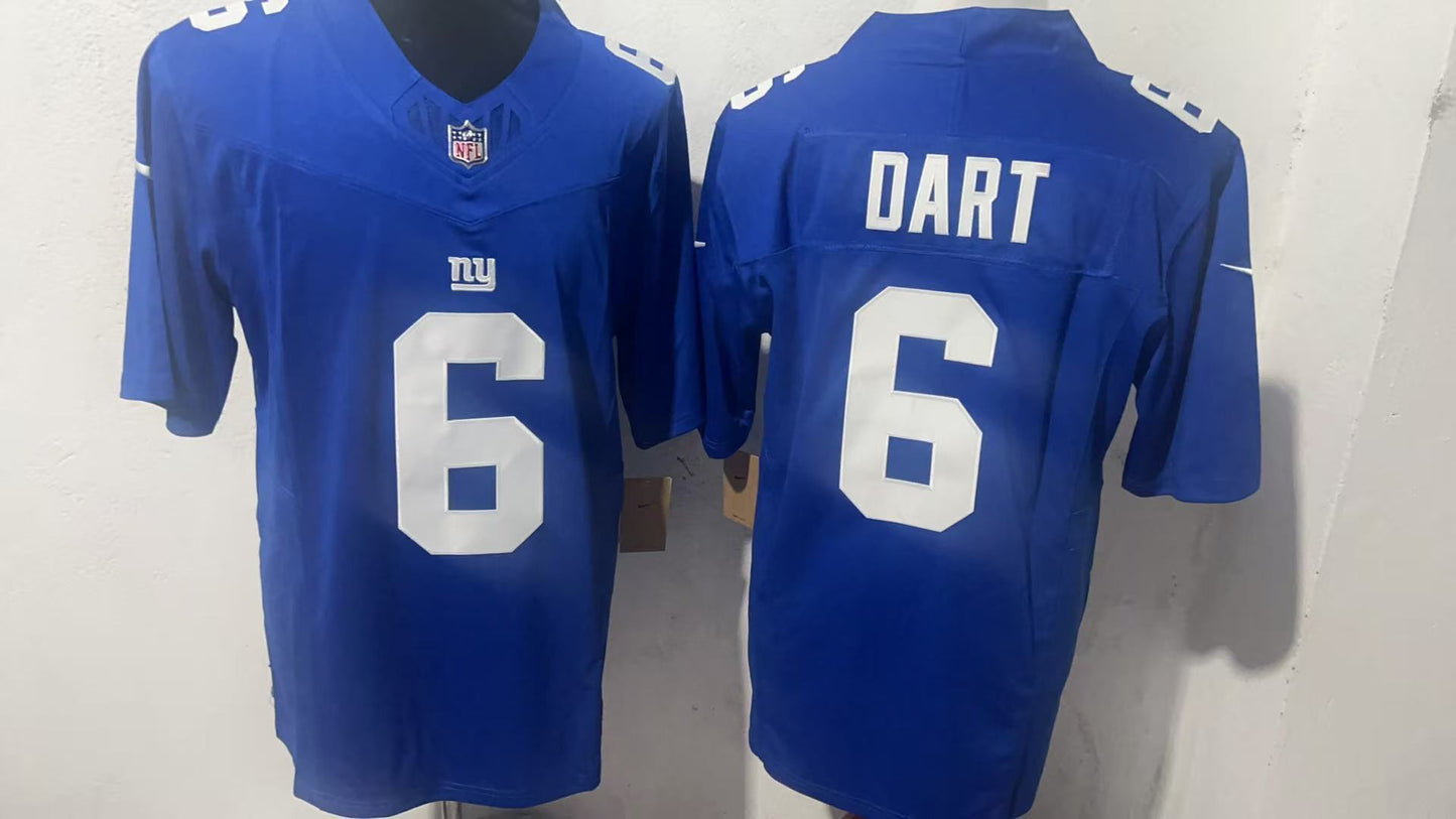 New York Giants #6 Jaxson Dart Style 2 Football Jersey football jersey product view 1