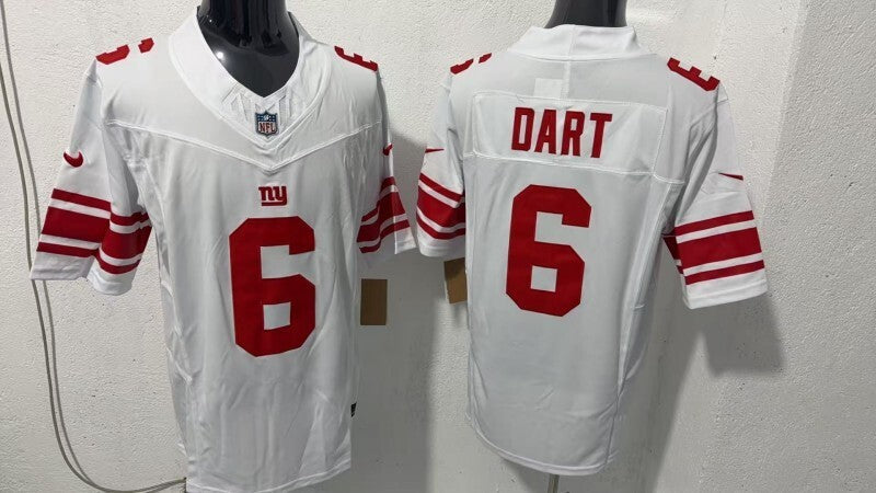New York Giants #6 Jaxson Dart Style 3 Football Jersey football jersey product view 1