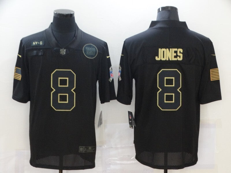 New York Giants #8 Daniel Jones 20 Salute 567 Football Jersey football jersey product view 1