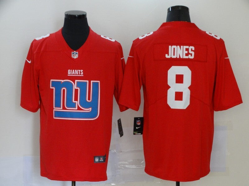 New York Giants #8 Daniel Jones Big Logo Fashion 090 Football Jersey football jersey product view 1