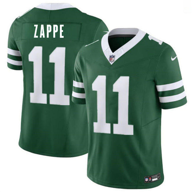 New York Jets #11 Bailey Zappe Green 2026 F.U.S.E. Vapor Untouchable Limited Football Jersey football jersey product view 1