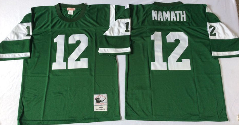 New York Jets #12 Joe Namath Throwback Style 1 Football Jersey football jersey product view 1