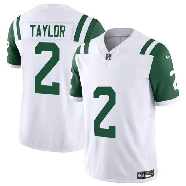 New York Jets #2 Tyrod Taylor White 2024 F.U.S.E. Classic Alternate Vapor Football Jersey football jersey product view 1
