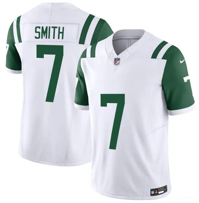 New York Jets #7 Geno Smith White 2025 F.U.S.E. Classic Alternate Vapor Football Jersey football jersey product view 1